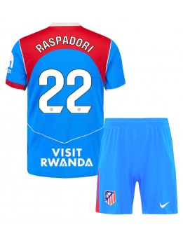 Billige Atletico Madrid Giacomo Raspadori #22 Tredjedraktsett Barn 2025-26 Kortermet (+ Korte bukser)